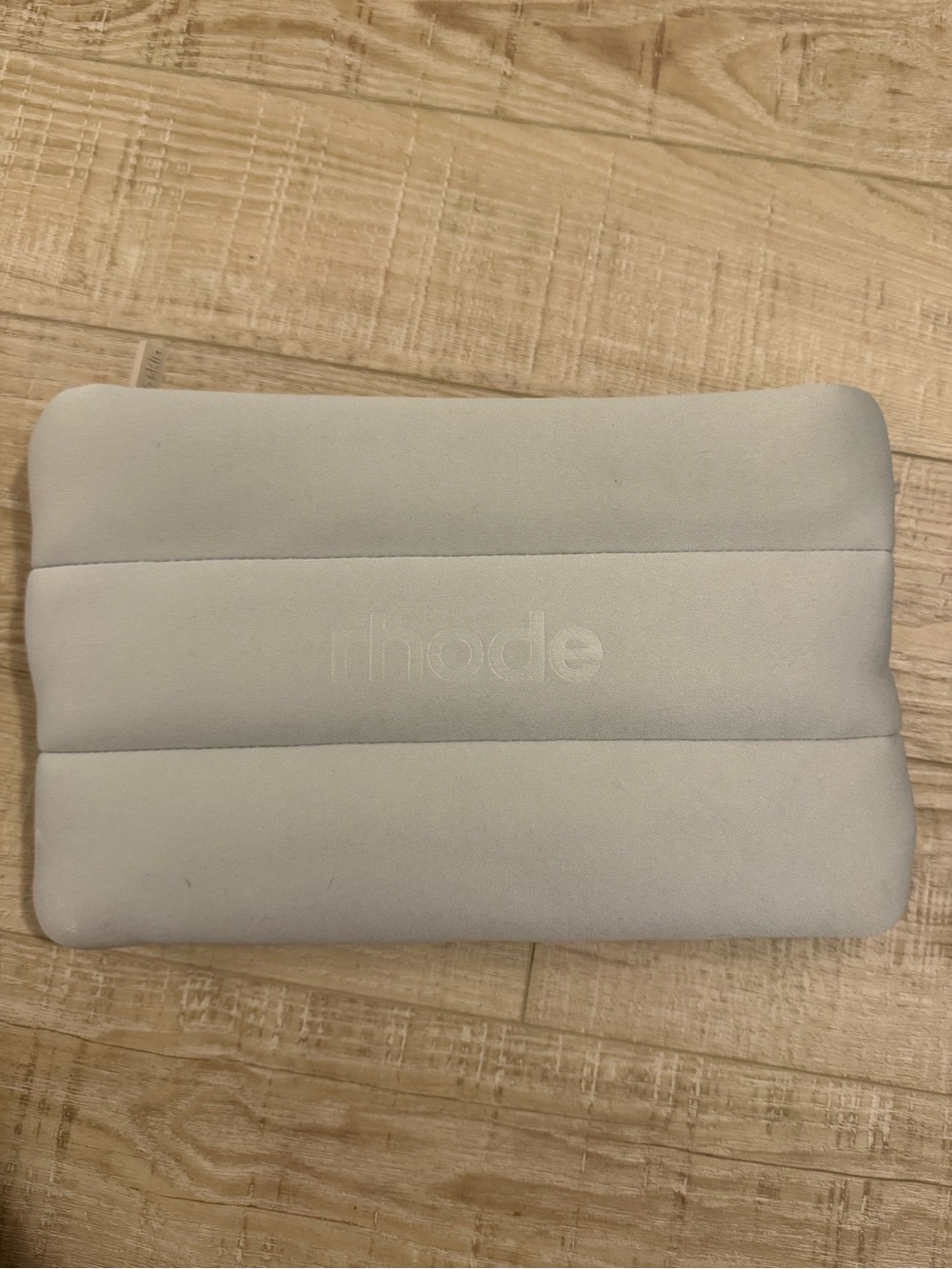 RHODE Pale Gray Padded Travel Makeup Bag